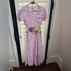 Purple Oliphant Maxi Dress Size Small with Belt